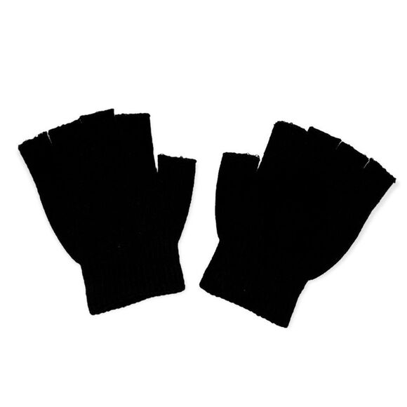 Raves Glow In The Dark Skeleton Bones Black Knit Arm Warmers Gloves NEW - Picture 4 of 4